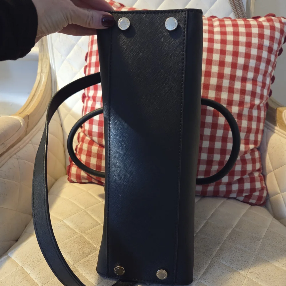 Michael Kors Black Handbag with Gold Accents - Picture 11 of 12